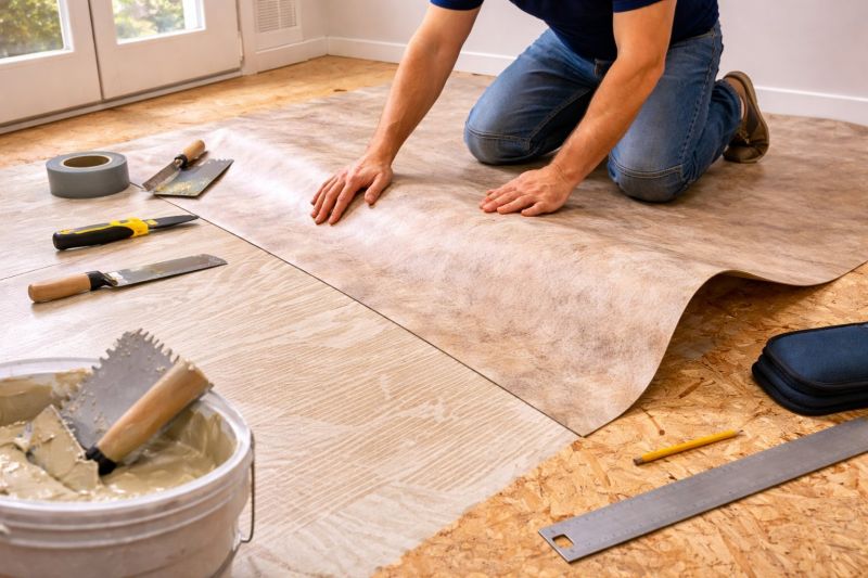 Sheet Linoleum Installation in Denton, TX